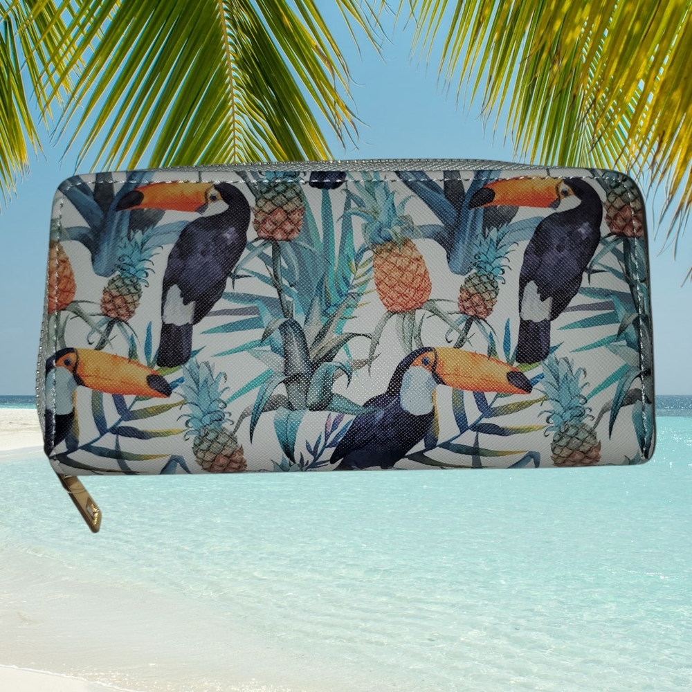 Kendall and James Tucan and Pineapple Tropical Wallet New